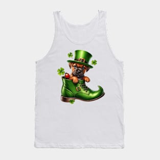 Staffordshire Bull Terrier Dog Shoes For Patricks Day Tank Top